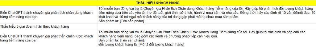 Bộ Prompt Phân Tích Chân Dung Khách Hàng Tiềm Năng